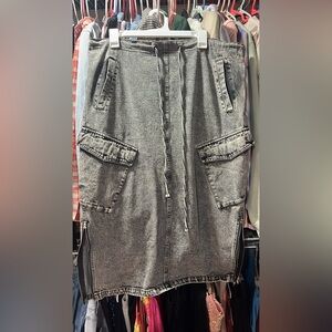 Cargo Jean skirt